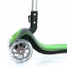 Детский самокат Scooter Maxi Micar Cosmo Зелёный со светящимися колёсами и платформой